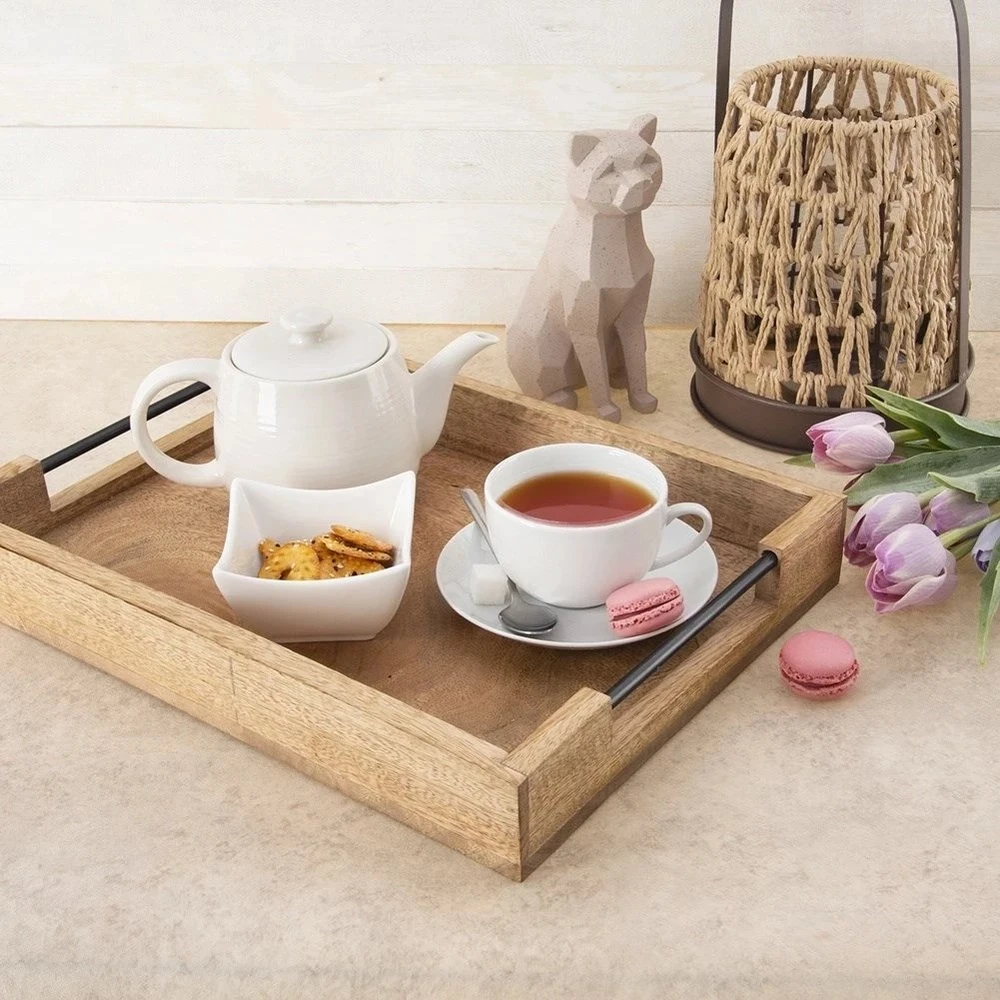 Skrzynkazdrewna Orion Dėžė Valgiams Dėžė 40,5x30,5 cm Iš Mango Medžio