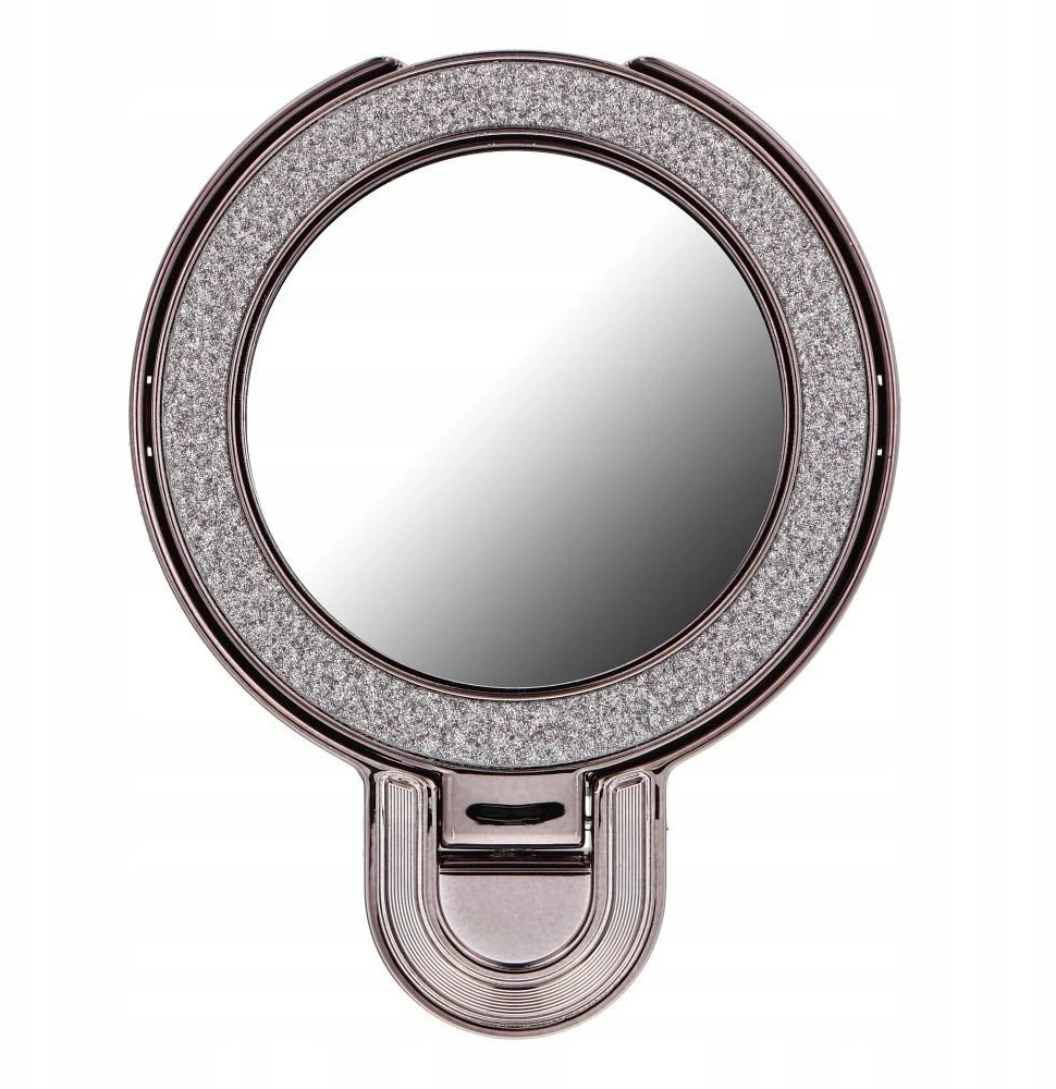 OEM telefono stovas CIRCLE MIRROR - priklijuojamas - juodas