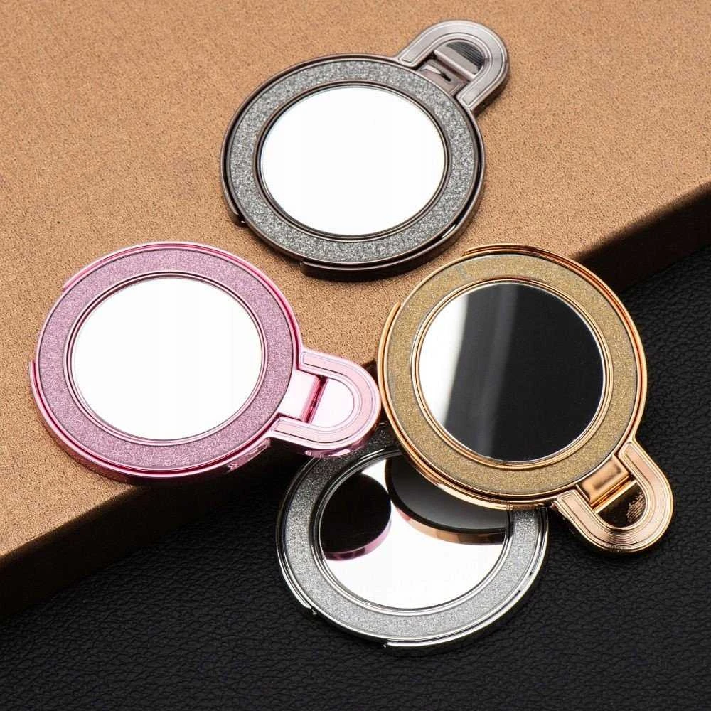 OEM telefono stovas CIRCLE MIRROR - priklijuojamas - sidabrinis
