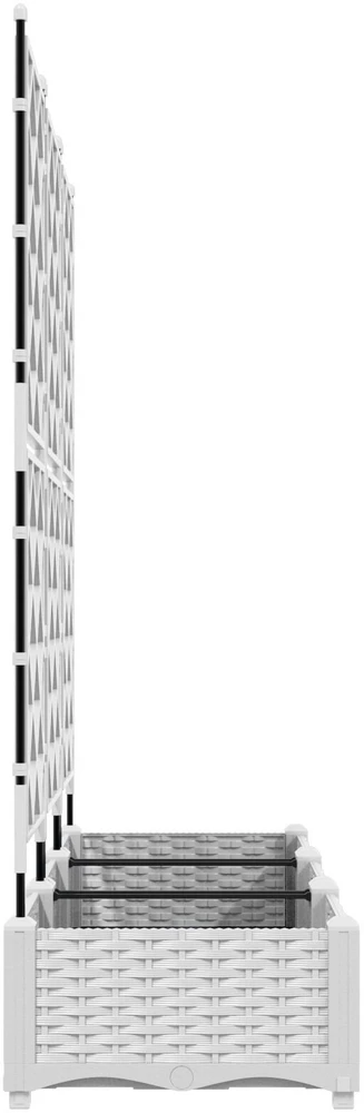 Sodo vazonas 3 vnt. Balta 120 x 40 x 125,5 cm PP