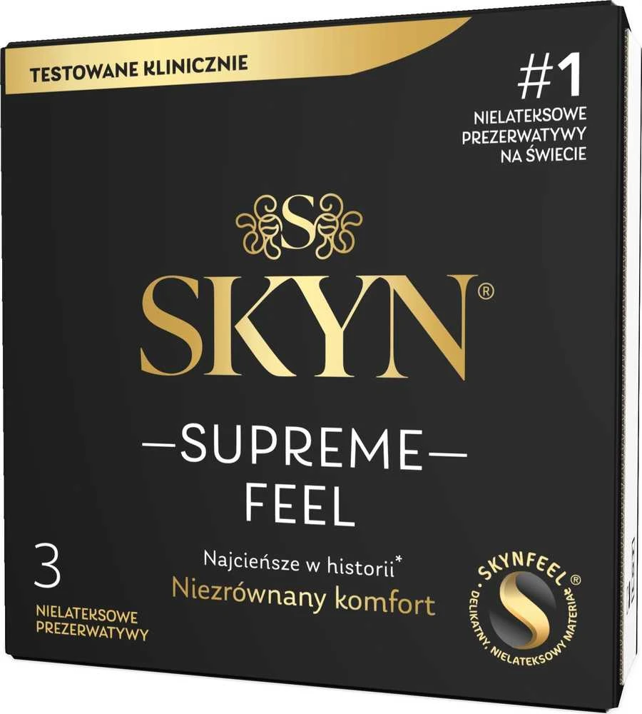 Skyn Supreme Feel ploni nelateksiniai prezervatyvai 3 vnt.