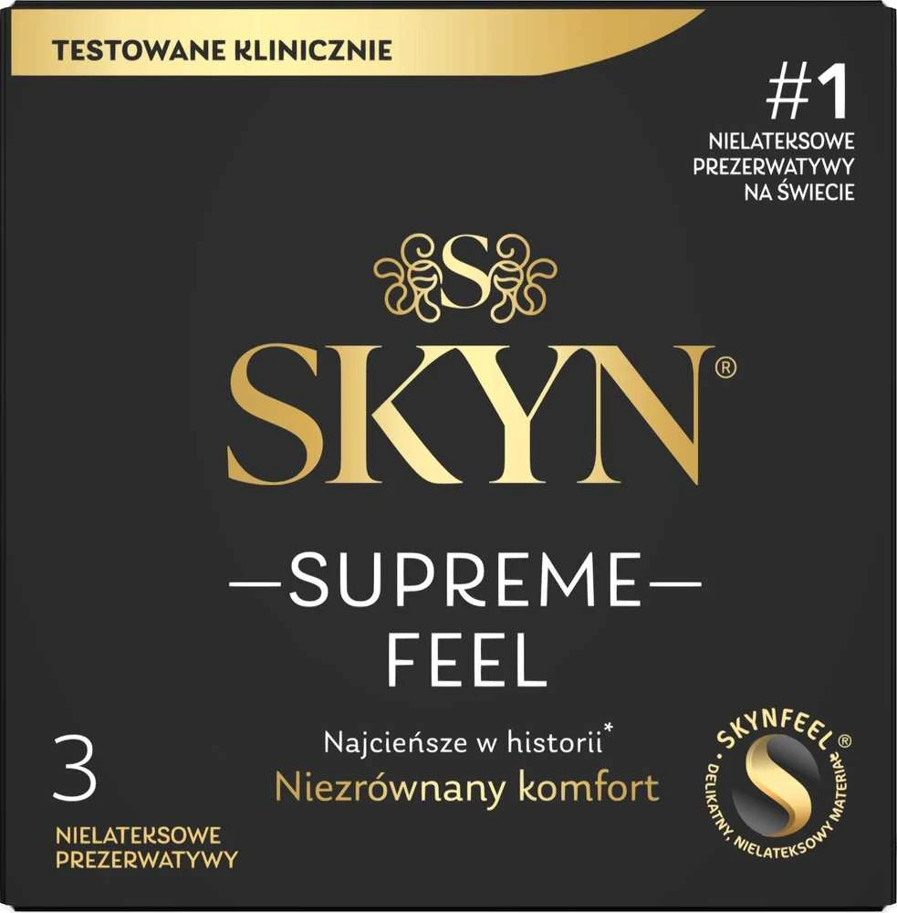 Skyn Supreme Feel ploni nelateksiniai prezervatyvai 3 vnt.