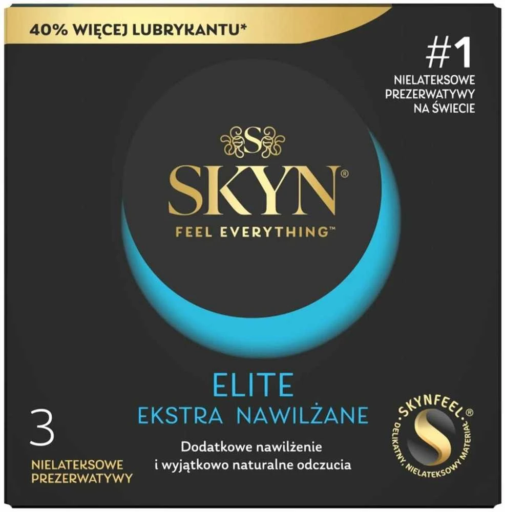 Skyn Elite Extra Lubricated nelateksiniai prezervatyvai 3 vnt.