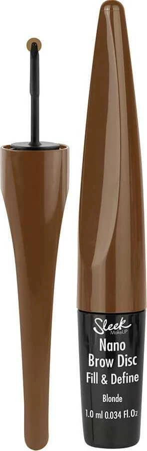 Sleek MakeUP Nano Brow Disc Fill & Define Eyebrow Gel Skirtas šviesiems plaukams, 1 ml