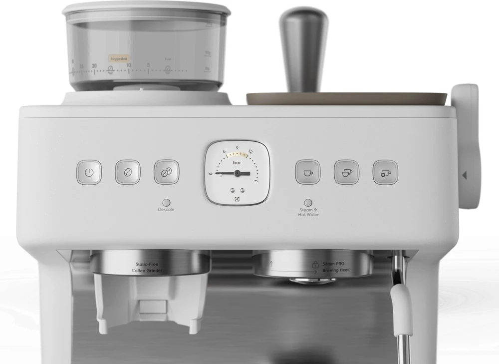 Electrolux 800 Series E8EC1-8SW Espresso kavos aparatas su malūnėliu - Baltas