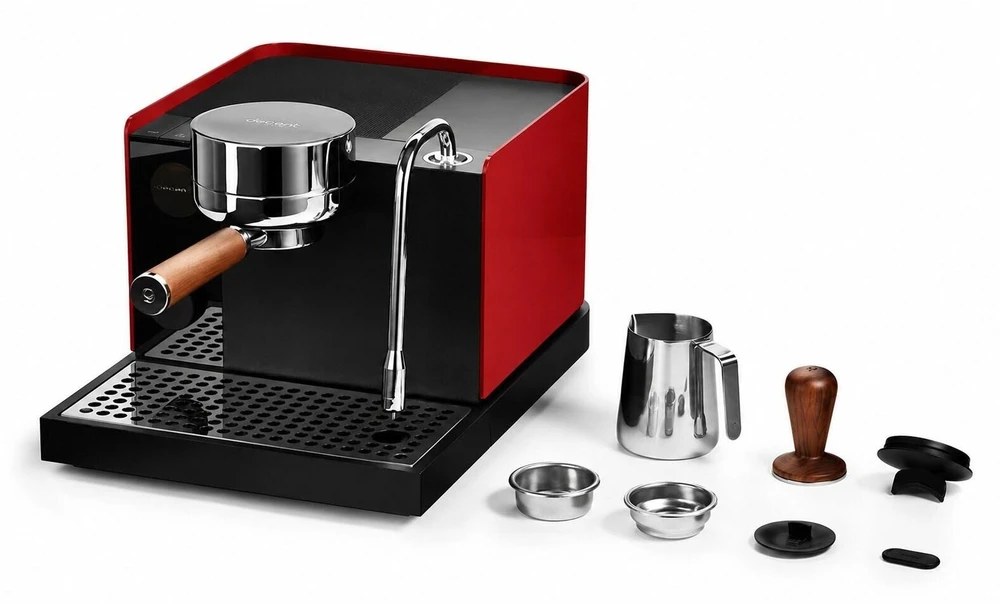 Fellow Espresso Series 1 stūmoklinis espreso aparatas, vyšninė raudona