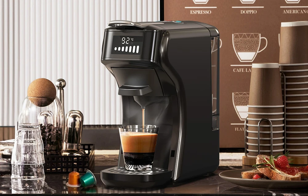 HiBREW 5-in-1 kapsulinis kavos aparatas H1B-juodos spalvos juodos spalvos