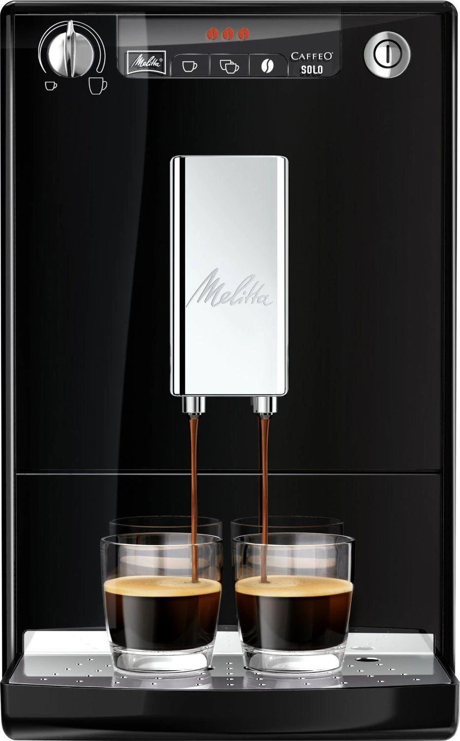 MELITTA automatinis kavos aparatas E950-101 solo, juoda-sidabro spalva