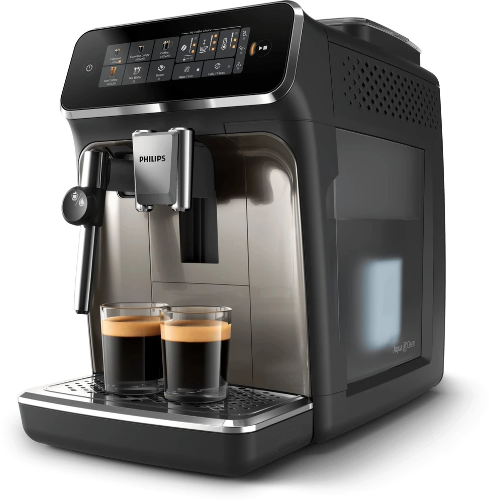 Kavos aparatas Philips Espresso | EP3326/90 Series 3300 | Slėgis 15 bar | Su pieno plakikliu | Pilnai Automatinis | Juodas Chrome | 1500 W