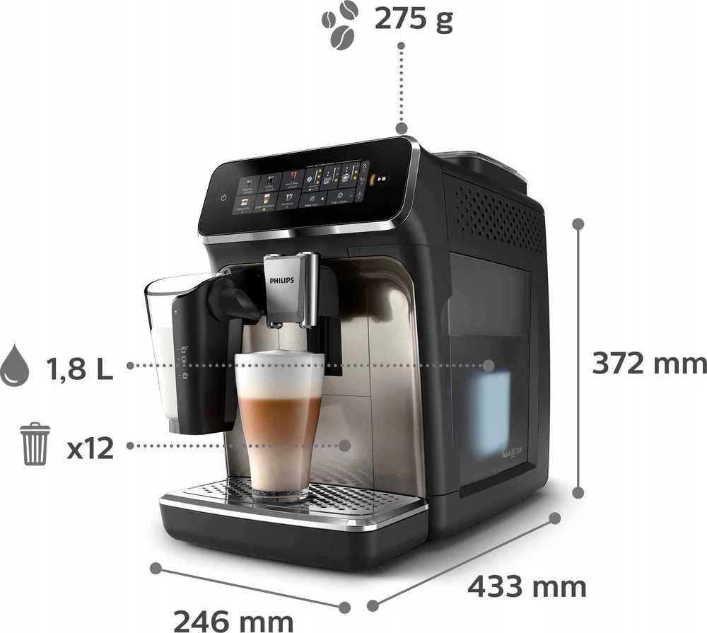Automatinis kavos aparatas Philips Espresso EP3347/90, juodas
