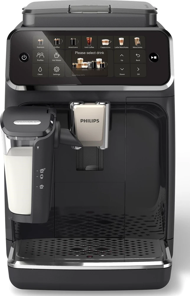 Philips | Kavos aparatas | EP4441/50 | Slėgis 15 bar | Su pieno plakikliu | Pilnai Automatinis | 1500 W | Juodas