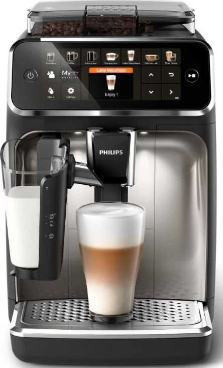 Kavos aparatas Philips | Series 5400 | EP5447/90 | Slėgis 15 bar | Su pieno plakikliu | Pilnai Automatinis | 1500 W | Juodas
