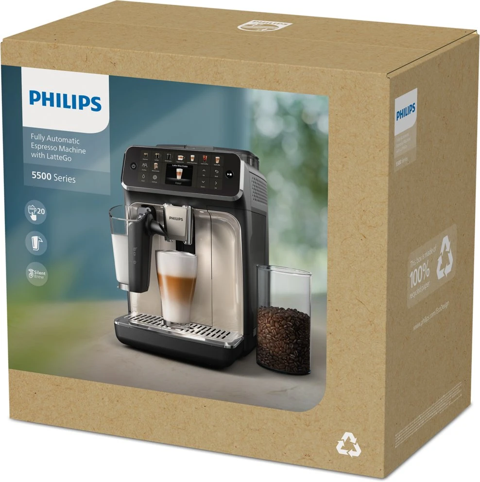 Kavos aparatas „Philips 5500 LatteGo EP5545/70“ balta