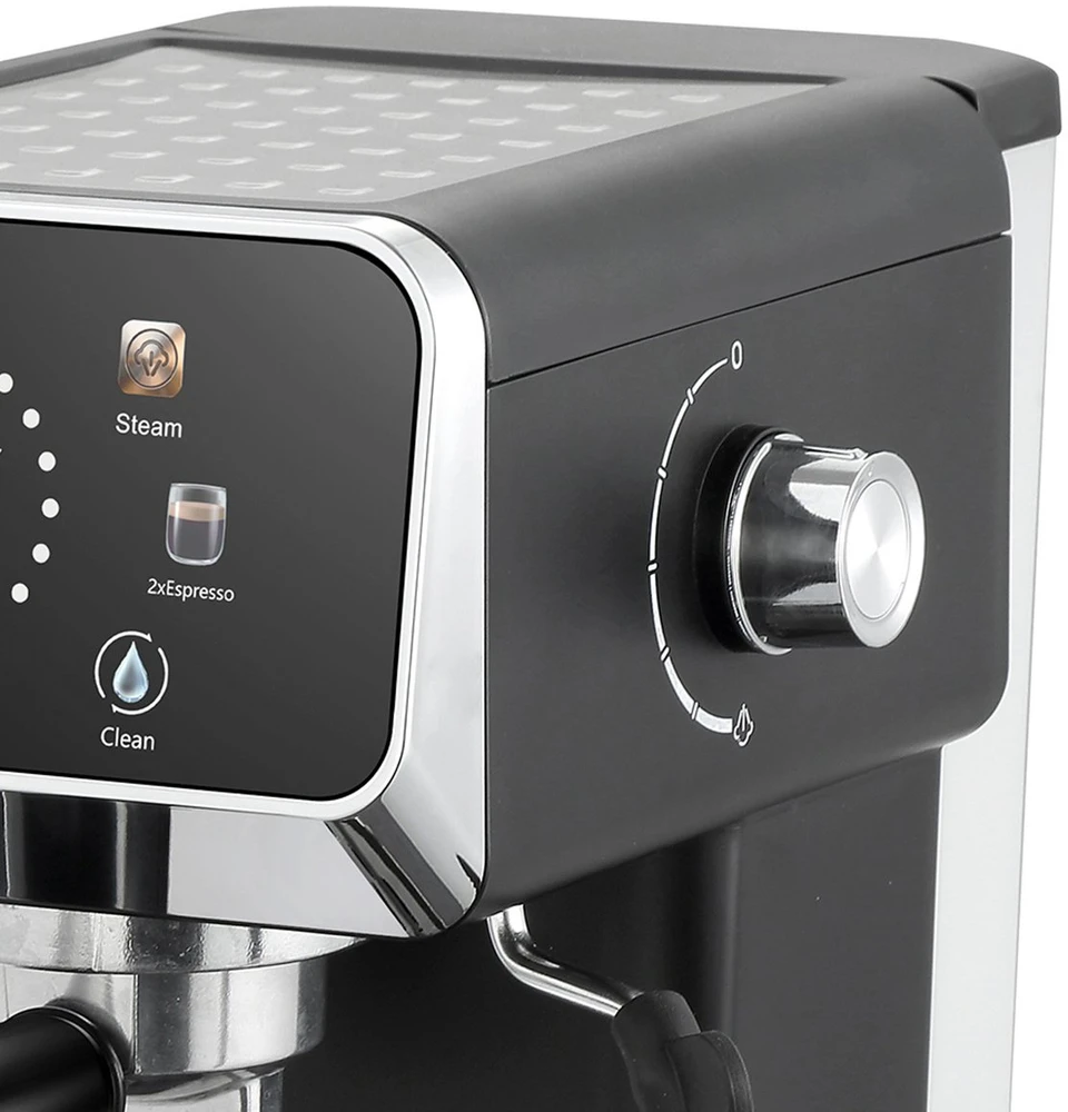 QMax Q-Max slėginis kavos aparatas su ekranu 20 Bar Espresso juodas