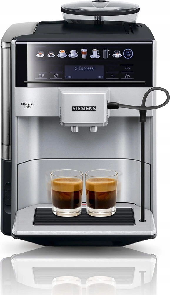 Slėginis kavos aparatas Siemens Siemens TQ903D03 EQ.900, pilnai automatinis (stainless steel/juodas)