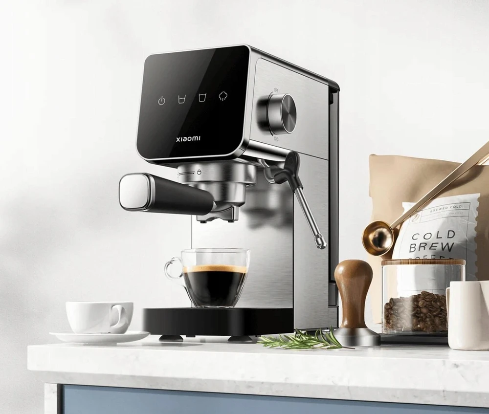 Kavos aparatas Xiaomi Espresso Aparatas | Slėgis 20 bar | Su pieno plakikliu | Semi-automatinis | 1350 W | Sidabrinis/Juodas