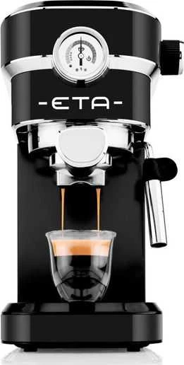 Kavos aparatas ETA | Espresso | ETA618190020 Storio | Slėgis 20 bar | Su pieno plakikliu | Semi-automatinis | 1350 W | Juodas