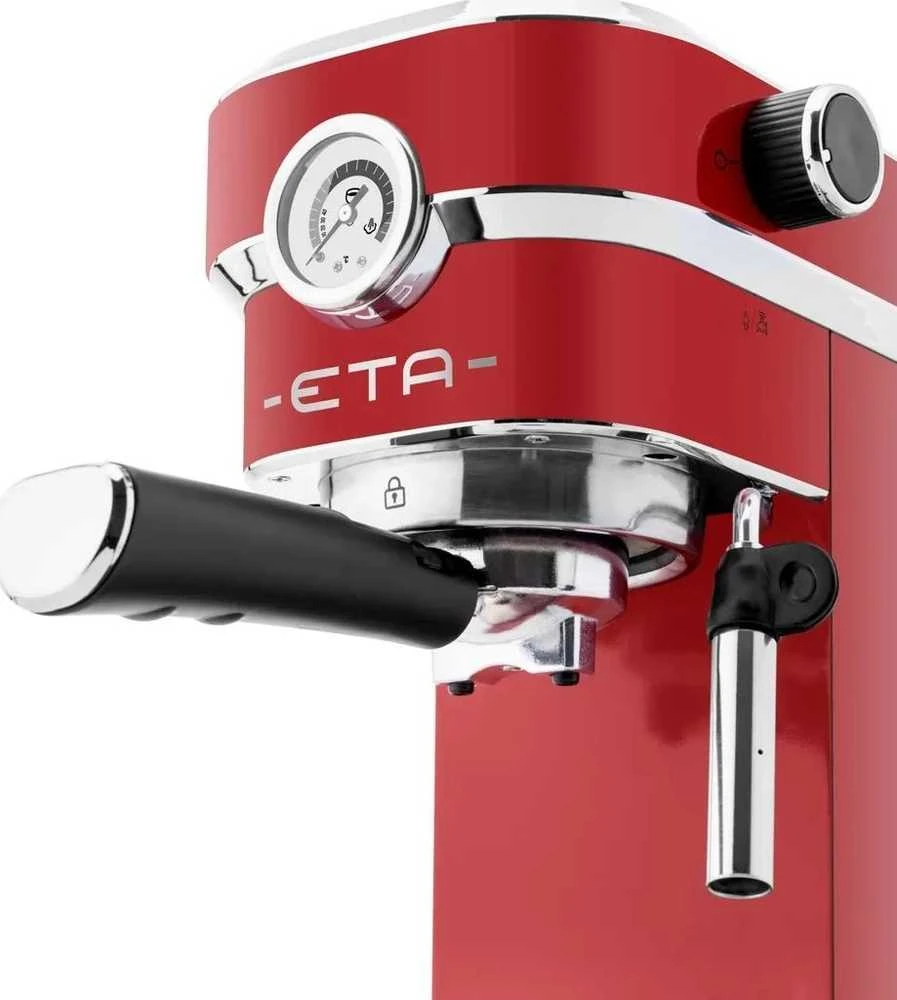 Kavos aparatas ETA | Espresso | ETA618190030 Storio | Slėgis 20 bar | Su pieno plakikliu | Semi-automatinis | 1350 W | Raudona