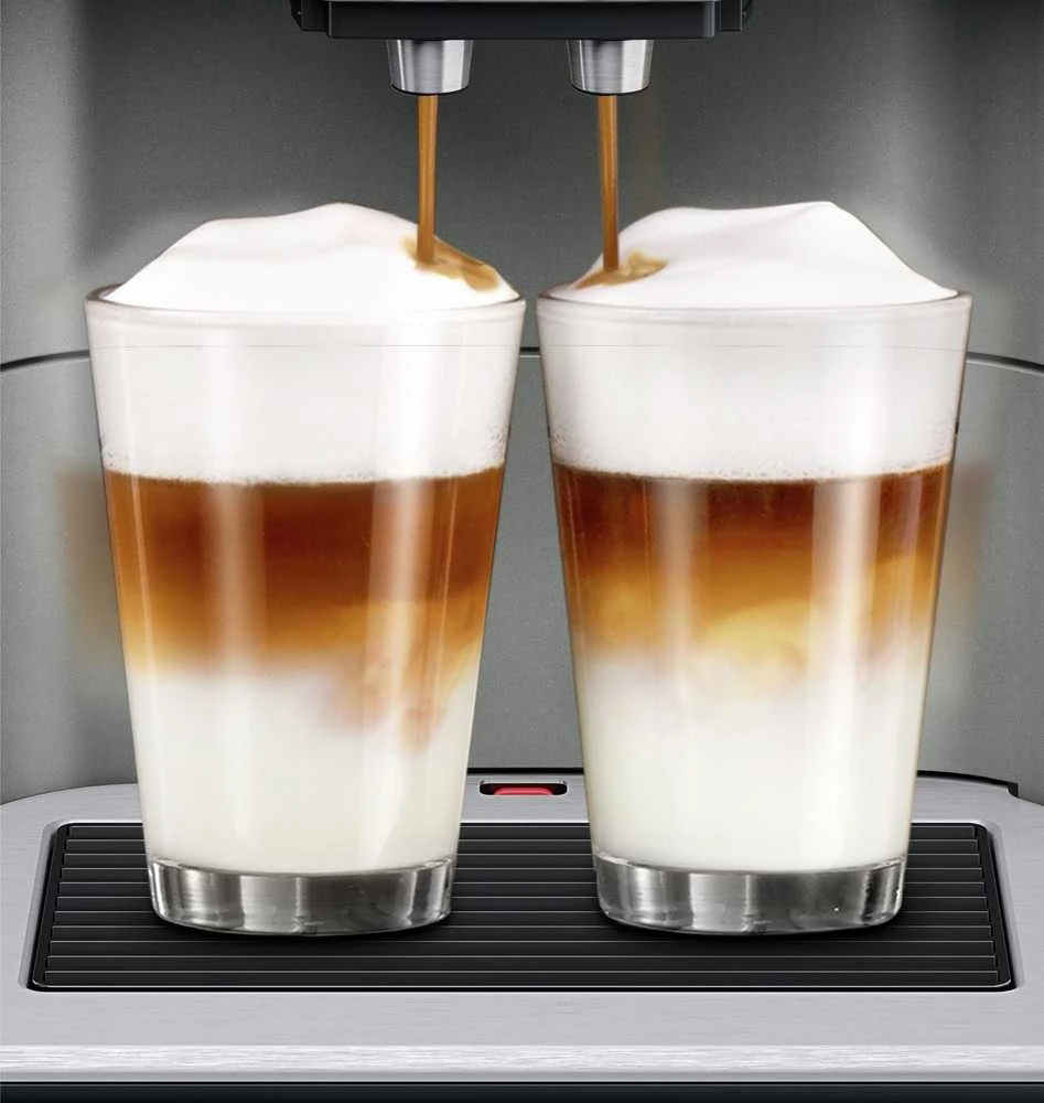 SIEMENS Kavos aparatas TE655203RW Slėgis 15 bar, Su pieno plakikliu, Automatinis, 1500 W, Juodas/ stainless steel