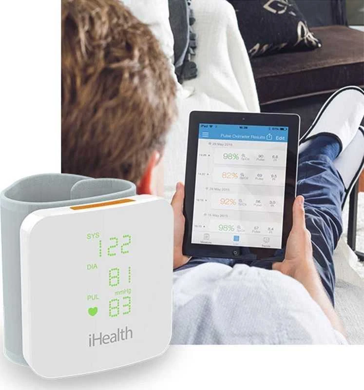 Kraujospūdžio matuoklis iHealth | Riešo kraujospūdžio monitorius | BP7S | Baltas | Kraujospūdžio rodmenys saugomi saugiame, nemokamame, su HIPAA suderinamame iHealth Cloud. Stebėkite kraujospūdžio ir pulso tendencijas naudodami intuityvias diagramas ir bendrinkite duomenis su gydytoju PDF arba skaičiuoklės formatu tiesiai iš savo išmaniojo telefono, planšetinio kompiuterio ar kompiuterio. Belaidis ryšys: Bluetooth V3.0+EDR Class 2 SPP. Matavimo metodas: Oscilometrinis, automatinis pripūtimas ir matavimas. | Belaidis | Svoris 105 g