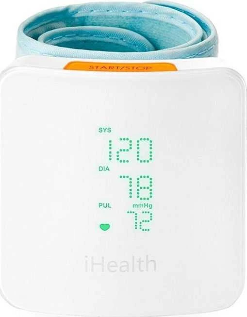 Kraujospūdžio matuoklis iHealth | Riešo kraujospūdžio monitorius | BP7S | Baltas | Kraujospūdžio rodmenys saugomi saugiame, nemokamame, su HIPAA suderinamame iHealth Cloud. Stebėkite kraujospūdžio ir pulso tendencijas naudodami intuityvias diagramas ir bendrinkite duomenis su gydytoju PDF arba skaičiuoklės formatu tiesiai iš savo išmaniojo telefono, planšetinio kompiuterio ar kompiuterio. Belaidis ryšys: Bluetooth V3.0+EDR Class 2 SPP. Matavimo metodas: Oscilometrinis, automatinis pripūtimas ir matavimas. | Belaidis | Svoris 105 g
