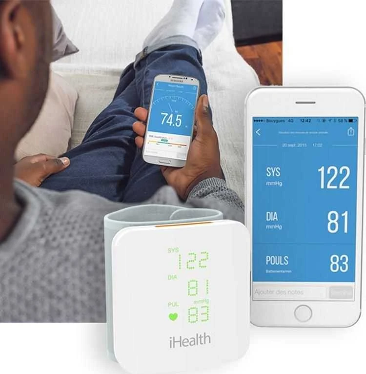 Kraujospūdžio matuoklis iHealth | Riešo kraujospūdžio monitorius | BP7S | Baltas | Kraujospūdžio rodmenys saugomi saugiame, nemokamame, su HIPAA suderinamame iHealth Cloud. Stebėkite kraujospūdžio ir pulso tendencijas naudodami intuityvias diagramas ir bendrinkite duomenis su gydytoju PDF arba skaičiuoklės formatu tiesiai iš savo išmaniojo telefono, planšetinio kompiuterio ar kompiuterio. Belaidis ryšys: Bluetooth V3.0+EDR Class 2 SPP. Matavimo metodas: Oscilometrinis, automatinis pripūtimas ir matavimas. | Belaidis | Svoris 105 g