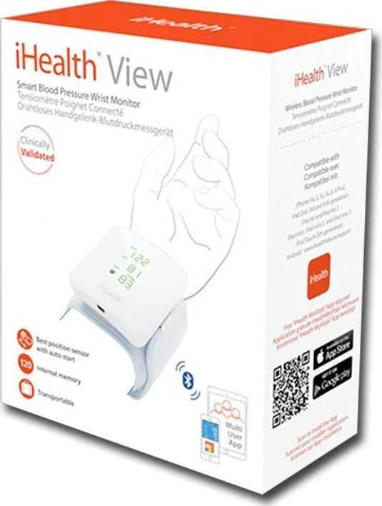 Kraujospūdžio matuoklis iHealth | Riešo kraujospūdžio monitorius | BP7S | Baltas | Kraujospūdžio rodmenys saugomi saugiame, nemokamame, su HIPAA suderinamame iHealth Cloud. Stebėkite kraujospūdžio ir pulso tendencijas naudodami intuityvias diagramas ir bendrinkite duomenis su gydytoju PDF arba skaičiuoklės formatu tiesiai iš savo išmaniojo telefono, planšetinio kompiuterio ar kompiuterio. Belaidis ryšys: Bluetooth V3.0+EDR Class 2 SPP. Matavimo metodas: Oscilometrinis, automatinis pripūtimas ir matavimas. | Belaidis | Svoris 105 g