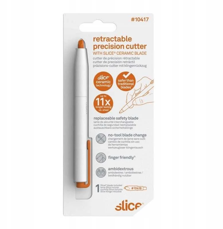Slice Peilis saugus SLICE 10417, blisteris, baltai oranžinis