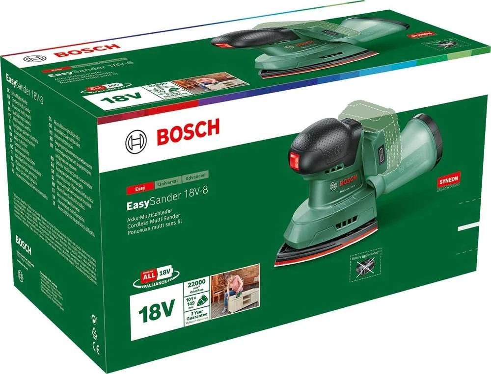Bosch EasySander 18V-8 be akumuliatoriaus ir kroviklio Akum.multi šlifavimo maš.