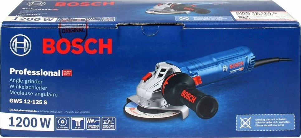Kampinis šlifuoklis Bosch GWS 12-125 S Professional; 1200 W