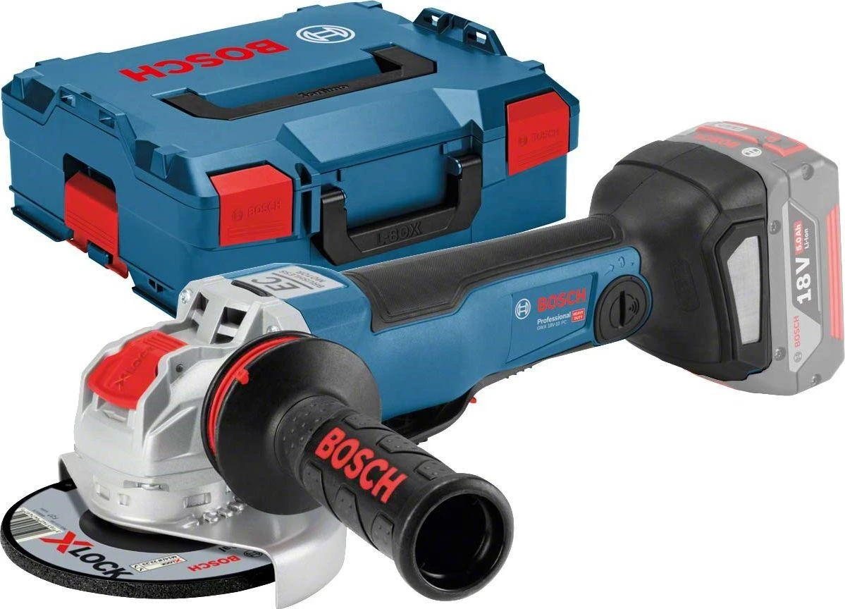 Bosch GWX 18V-10 PC, LB be akumuliatoriaus ir kroviklio