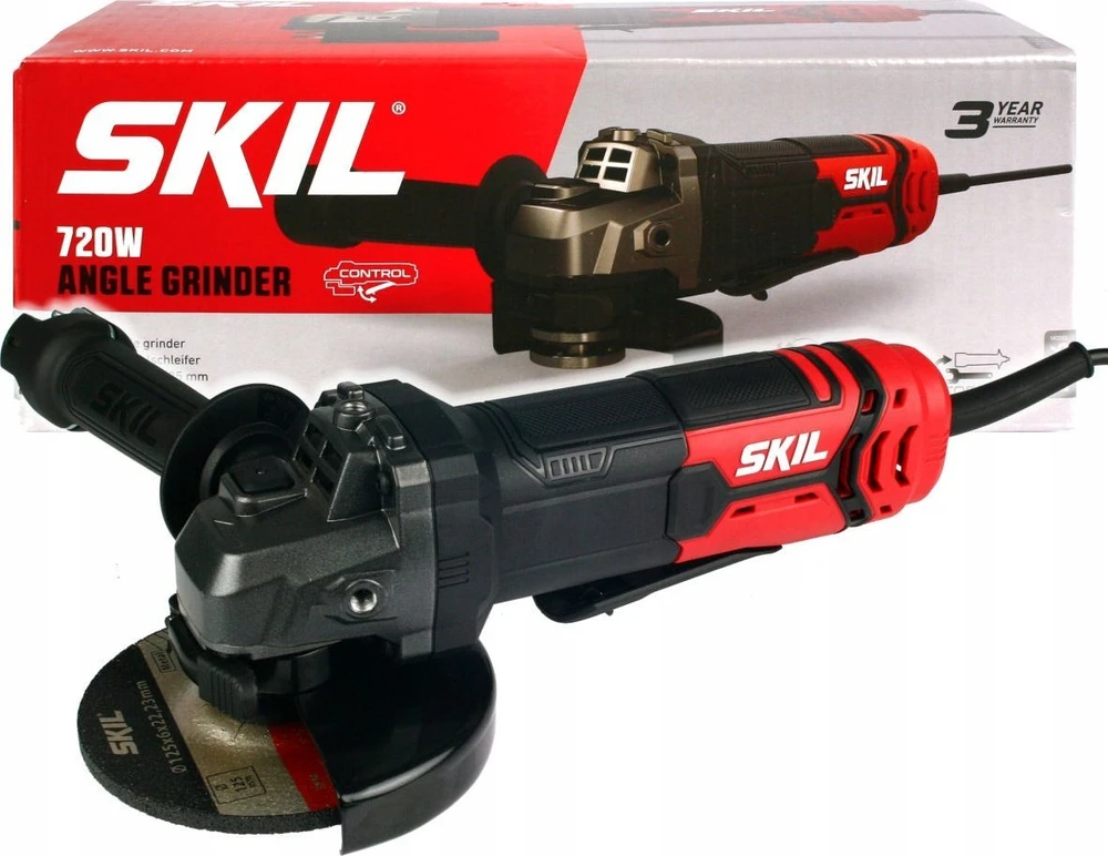 Šlifuoklis Bosch Kampinis tinklo šlifuoklis Skil 125MM 720W 1200PRM 230V AG1E9131AA