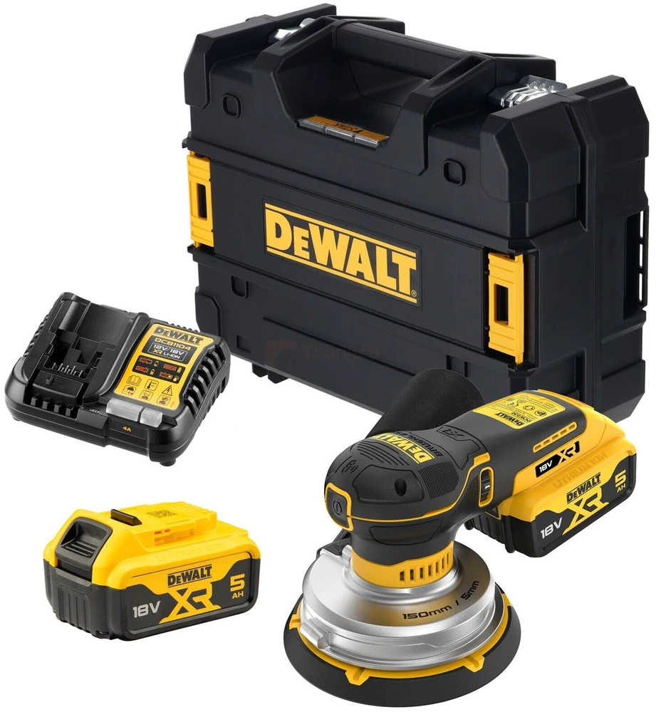Šlifuoklis Dewalt 150 mm belaidis ekscentrinis šlifuoklis (DCW230P2-QW)