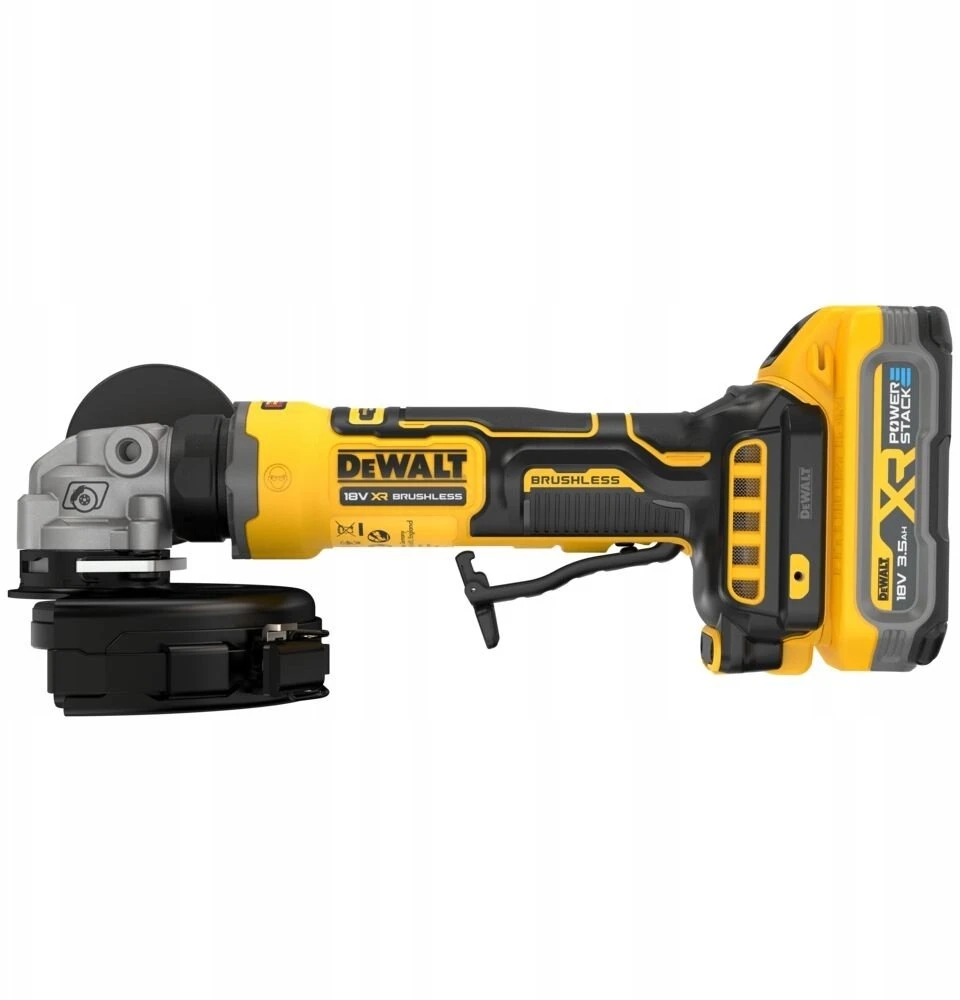 DEWALT KAMPINIS ŠLIFUOKLIS 125mm 18V DCG404S2T 2×3,5Ah BL