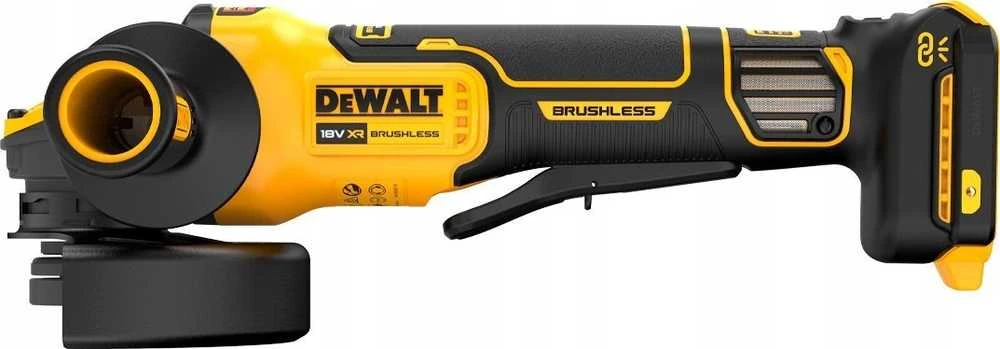 Dewalt kampinis šlifuoklis DCG416VSN, 18V, 125mm, be akumuliatoriaus ir kroviklio