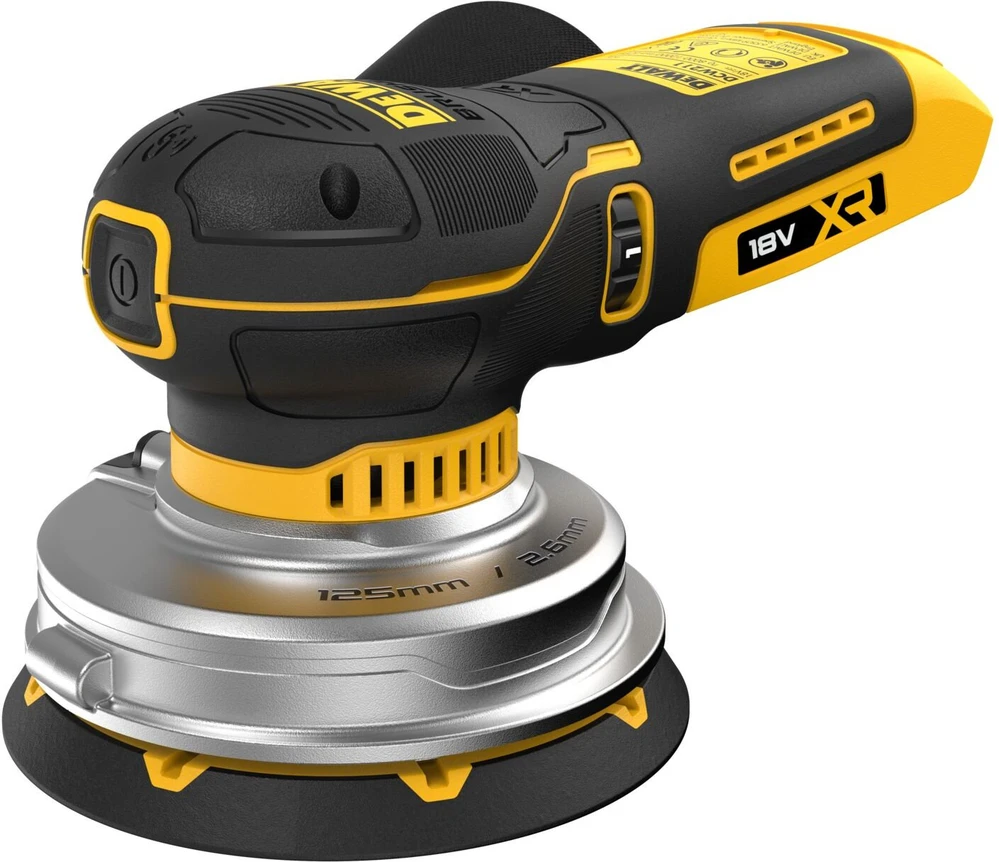 akumuliatorinis ekscentrinis šlifuoklis 125 mm, 18V XR, DeWALT [DCW211N-XJ]