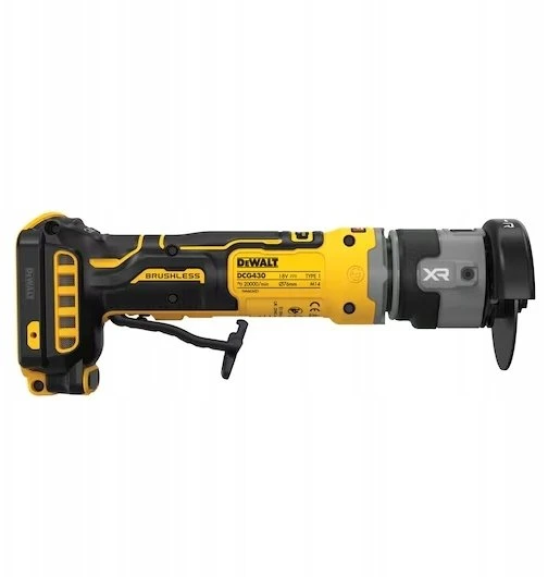 Kampinis šlifuoklis DeWalt DCG430E2T-QW; 18 V; 76 mm; 2x1,7 Ah akum.