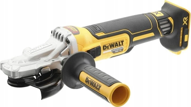 Dewalt akumuliatorinis kampinis šlifuoklis su plokščia galvute 18 V, 125mm (DCG405FNT-XJ)