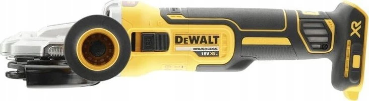 Dewalt akumuliatorinis kampinis šlifuoklis su plokščia galvute 18 V, 125mm (DCG405FNT-XJ)