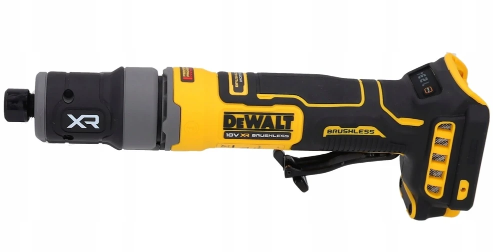 Tiesinis šlifuoklis DeWalt DCG420N-XJ; 18 V (be akumuliatoriaus ir pakrovėjo)