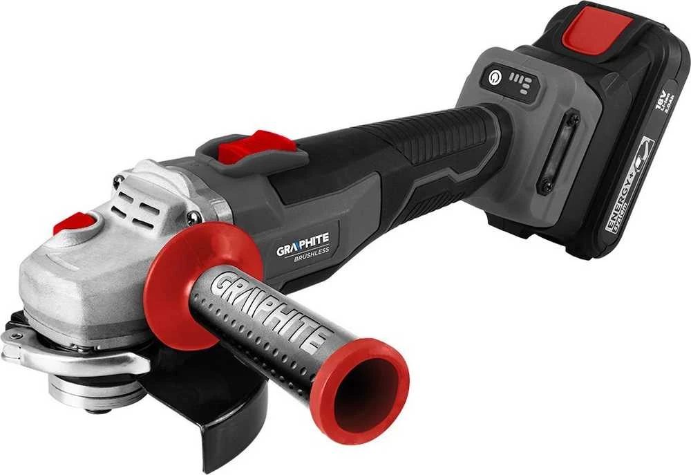 Graphite Šlifuoklis Bešepetis kampinis šlifuoklis „Energy+ 18V“, 125 mm, 0–9200/min-1, be akumuliatoriaus