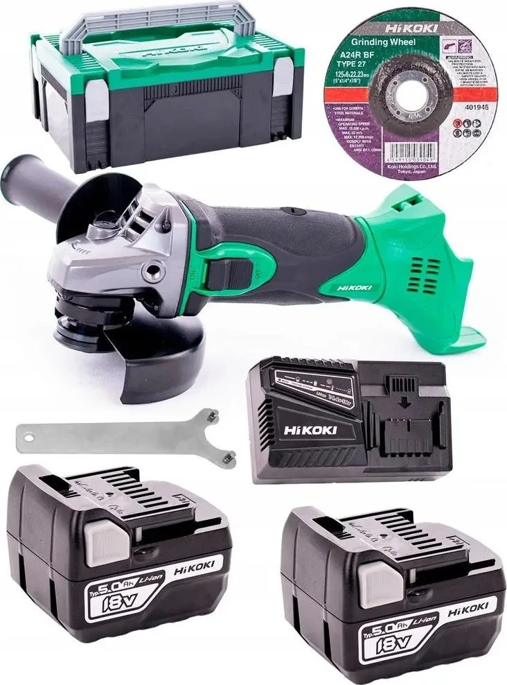 Šlifuoklis Hikoki HIKOKI.ANGLE GRINDER. 18V 125 G18DSL2 2x5.0Ah HITSYSTEM ...