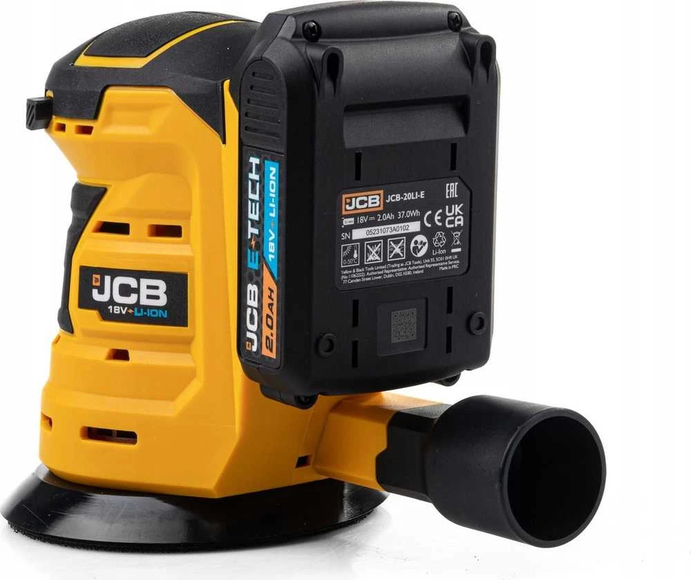 Ekscentrinis šlifuoklis JCB 18OS-2XB-E; 18 V; 1x2,0 Ah akum.
