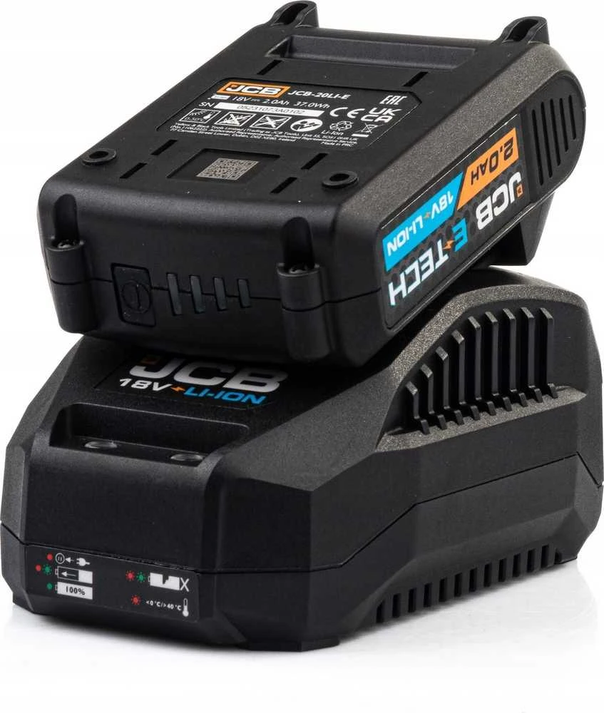Ekscentrinis šlifuoklis JCB 18OS-2XB-E; 18 V; 1x2,0 Ah akum.