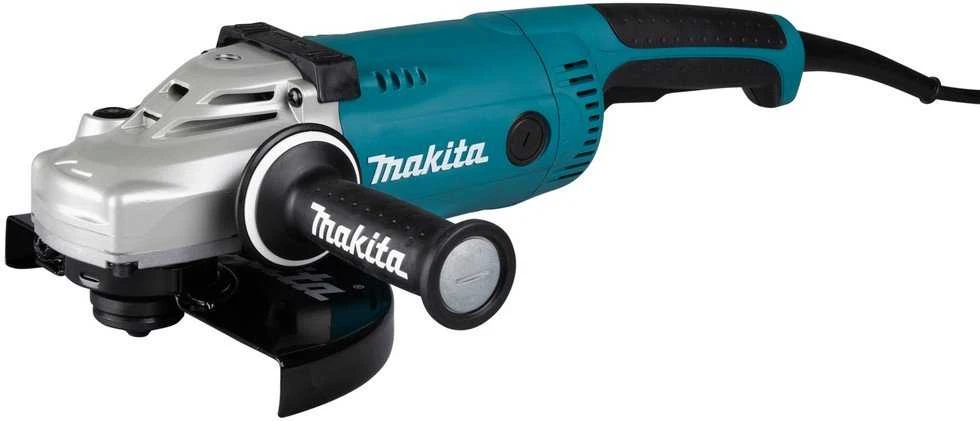 Makita GA9020SF02 Kampinis šlifuoklis, 2200 W, 230 mm, 5,8kg, antivibracinė šoninė rankena, super flanšas