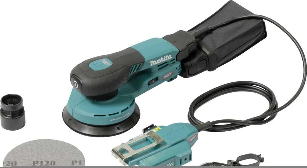Makita BO003CGZ Akumuliatorinis ekscentrinis šlifuoklis XGT 40V, 125mm/3mm, AWS (be AWS lusto), Be akumuliatorių ir kroviklio!