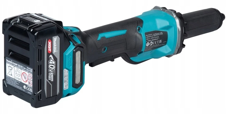 Makita GD002GZ Akumuliatorinis tiesinis šlifuoklis XGT, 40V, ø 6 mm 29 000 min-1, Svirtinis jungiklis, Be akumuliatorių ir kroviklio!