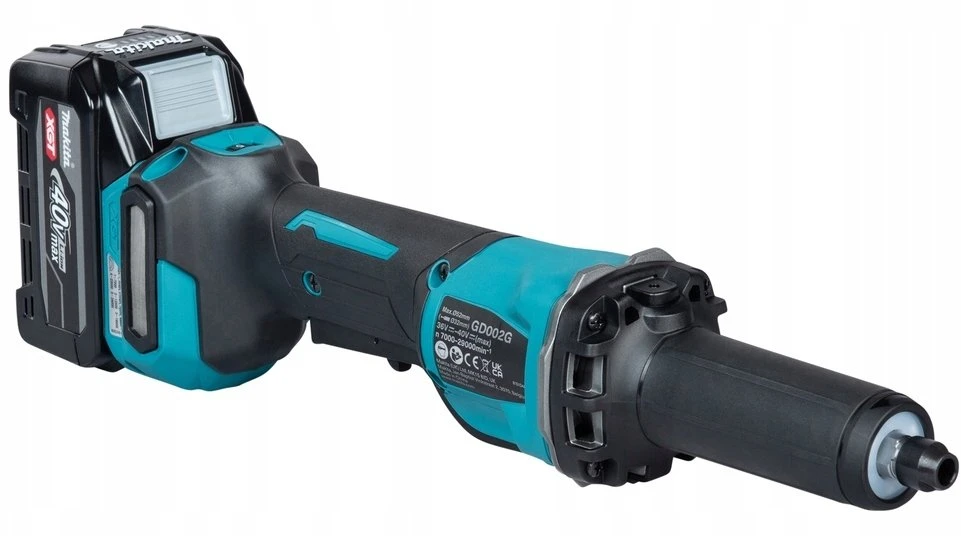 Makita GD002GZ Akumuliatorinis tiesinis šlifuoklis XGT, 40V, ø 6 mm 29 000 min-1, Svirtinis jungiklis, Be akumuliatorių ir kroviklio!