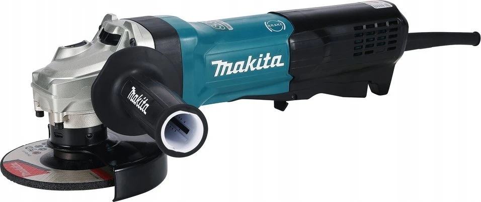Makita GA5093X01 Kampinis šlifuoklis, 1900 W, 125 mm, SJS², AFT, Mechaninis stabdys, Svirtinis jungiklis, 2800-11500 min-1, antivibracinė šoninė rankena