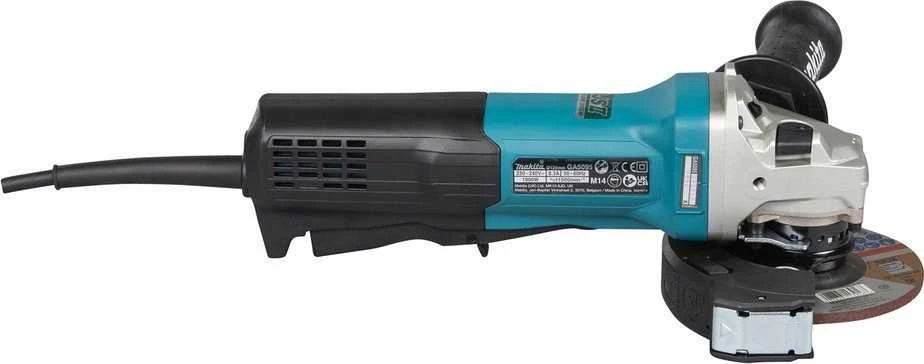 Makita GA5095X01 Kampinis šlifuoklis, 1900 W, 125 mm, SJS², AFT, Svirtinis jungiklis, 11500 min-1, antivibracinė šoninė rankena